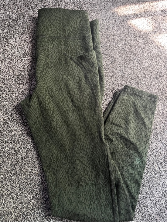all in motion Pants - Olive Green Snake Skin textured Leggings